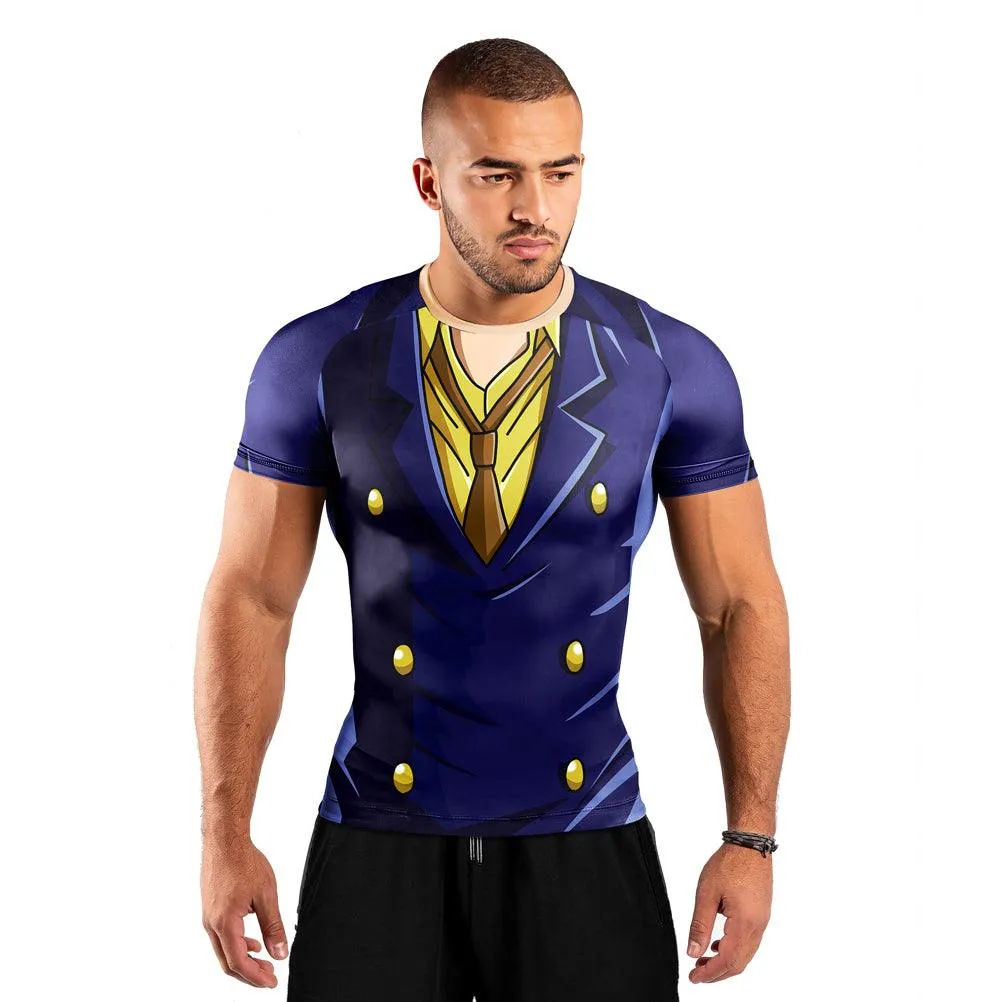 Black Leg Sanji One Piece Short Sleeve Rash Guard