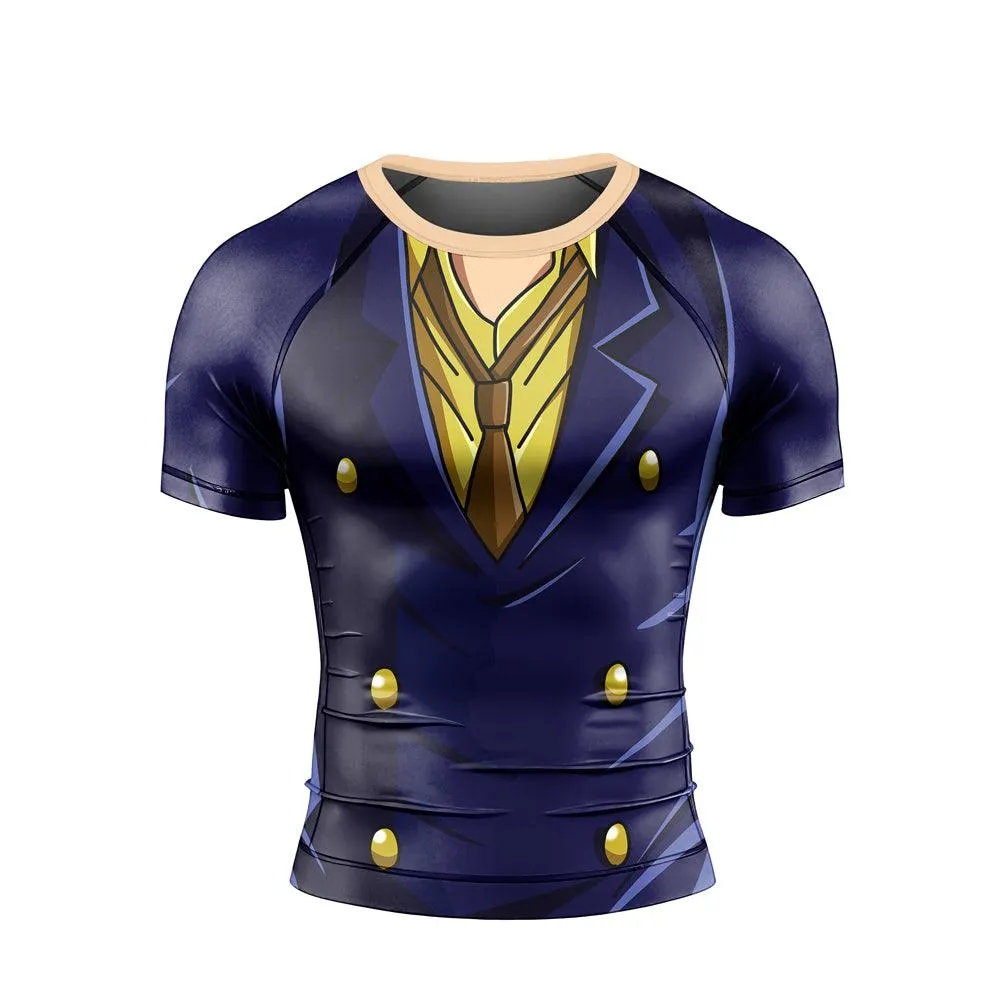Black Leg Sanji One Piece Short Sleeve Rash Guard