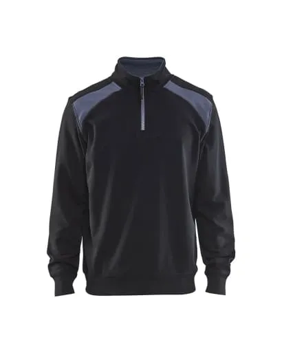 Blaklader Workwear Uniform Half-Zip 2-Tone Cotton Sweatshirt Profile 3353 - Industry Collection Essential