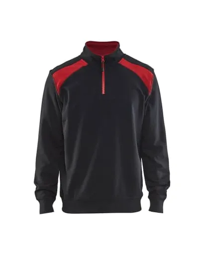 Blaklader Workwear Uniform Half-Zip 2-Tone Cotton Sweatshirt Profile 3353 - Industry Collection Essential