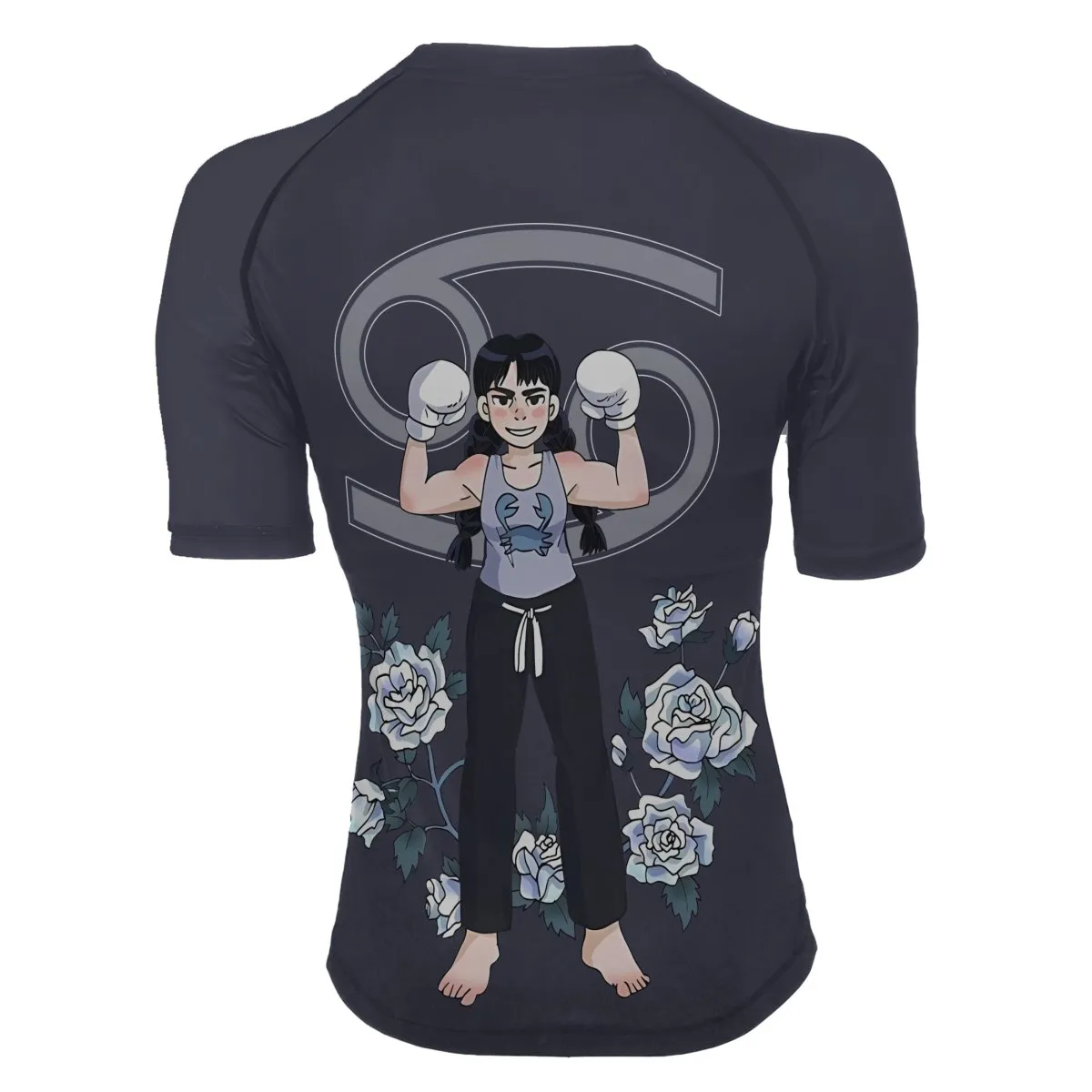 Cancer Zodiac Mom Women's Short Sleeve Rash Guard