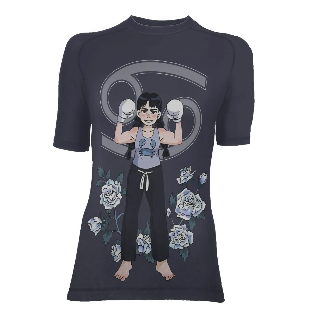 Cancer Zodiac Mom Women's Short Sleeve Rash Guard