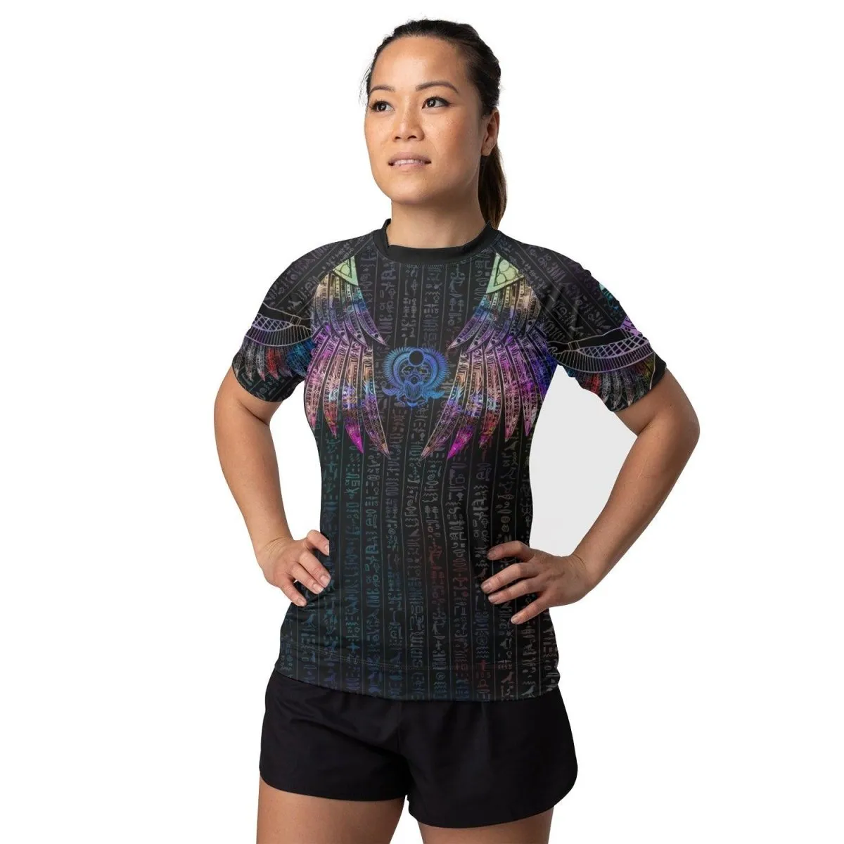 Goddess Of Motherly Love Aset Women's Short Sleeve Rash Guard