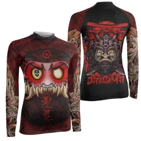 Japanese Daruma Women's Long Sleeve Rash Guard