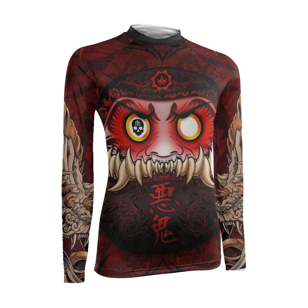 Japanese Daruma Women's Long Sleeve Rash Guard