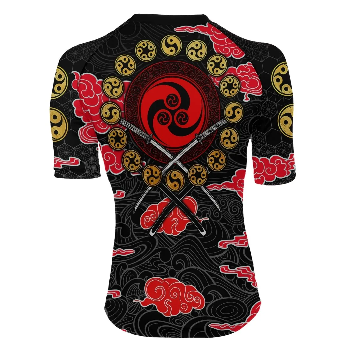 Japanese Raijin And Fujin Women's Short Sleeve Rash Guard