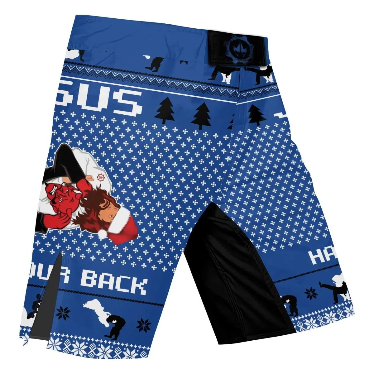 Jesus Santa Choking Fight Shorts