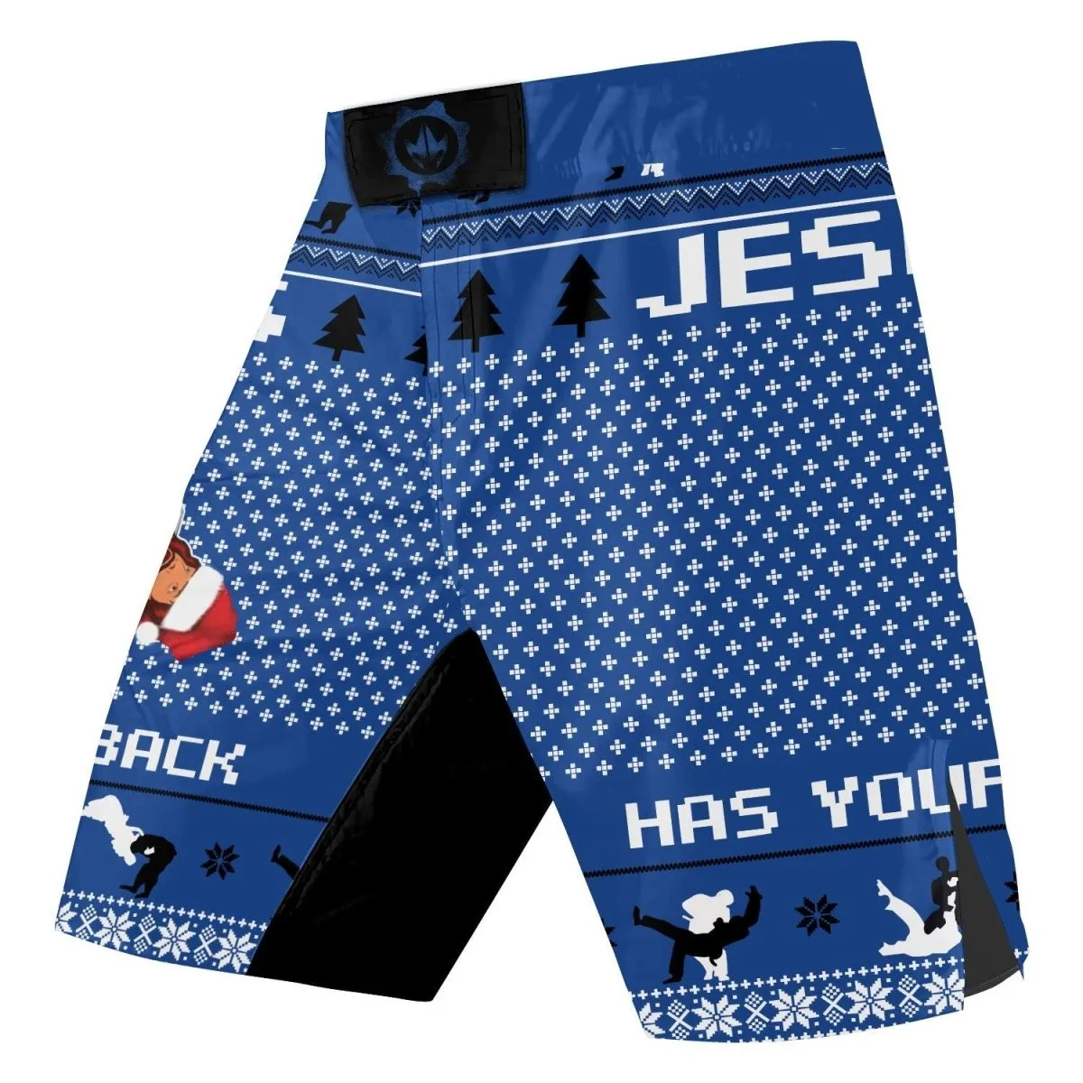 Jesus Santa Choking Fight Shorts