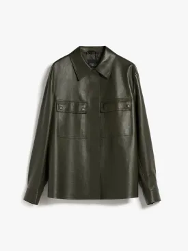 kaki leather jacket