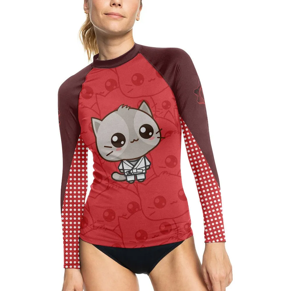 Kimeora Pink Women's Long Sleeve Rash Guard