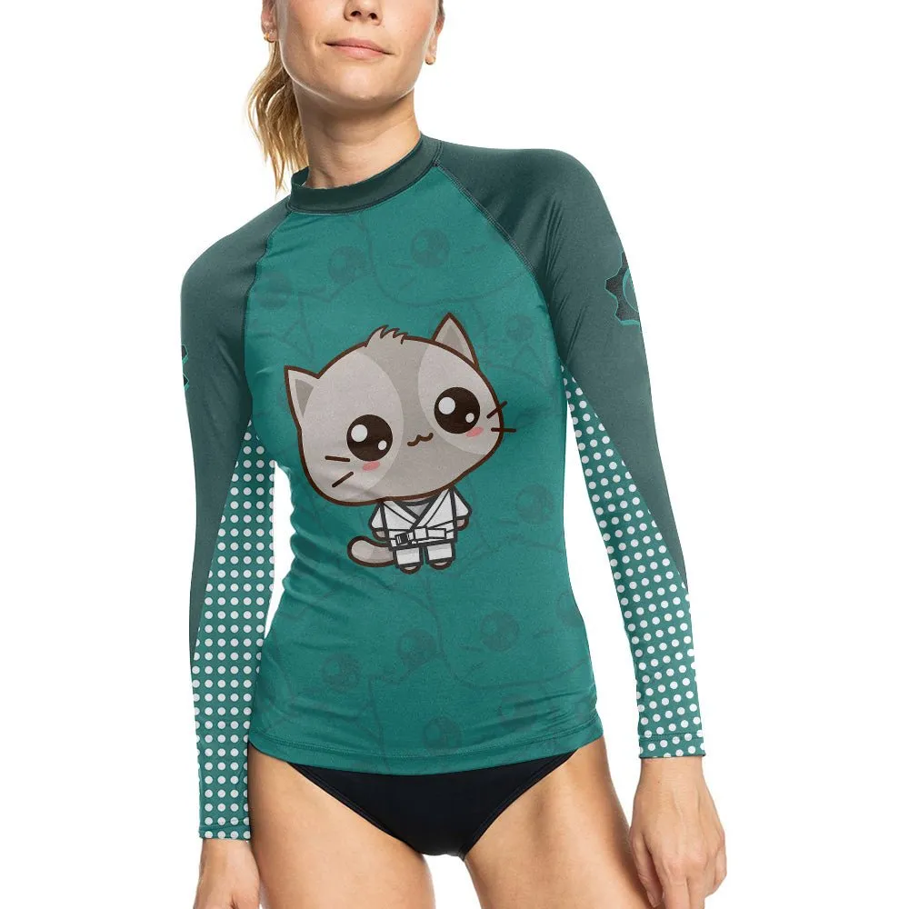 Kimeora Pink Women's Long Sleeve Rash Guard