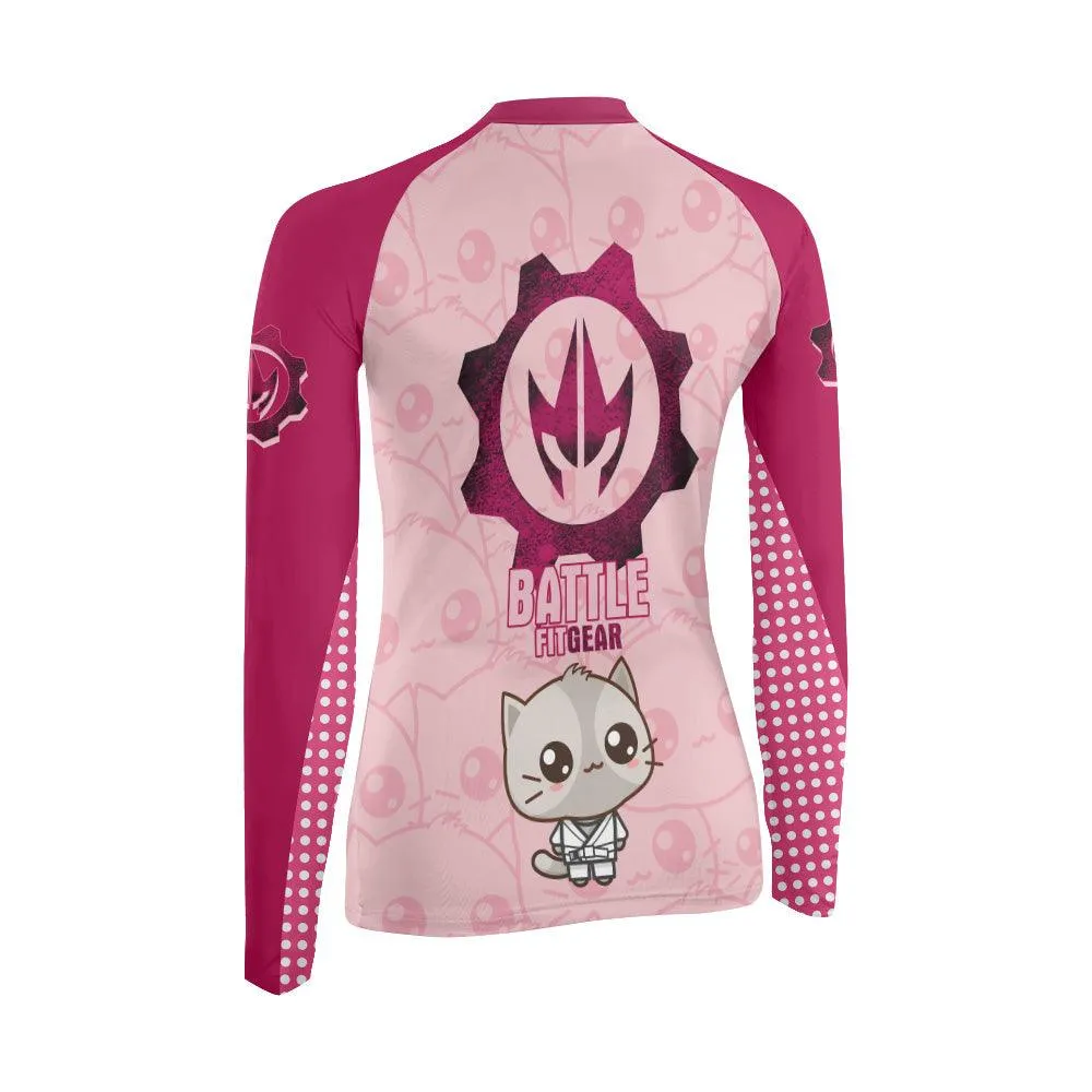 Kimeora Pink Women's Long Sleeve Rash Guard