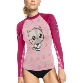 Kimeora Pink Women's Long Sleeve Rash Guard Kimeora Pink Women's Long Sleeve Rash Guard