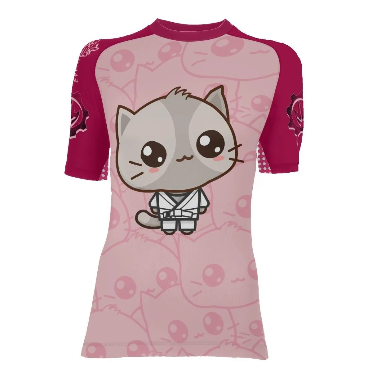 Kimeora Pink Women's Short Sleeve Rash Guard