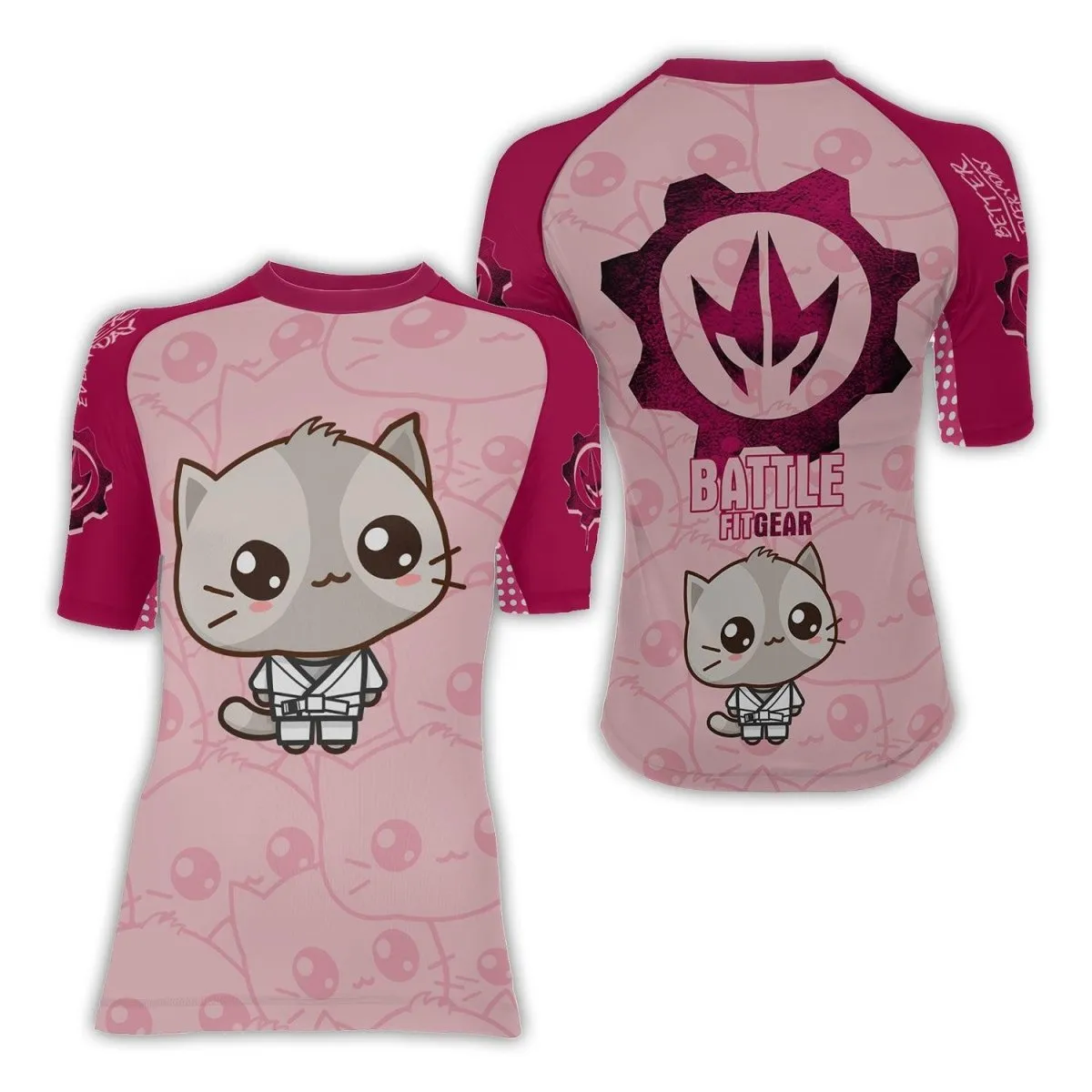 Kimeora Pink Women's Short Sleeve Rash Guard