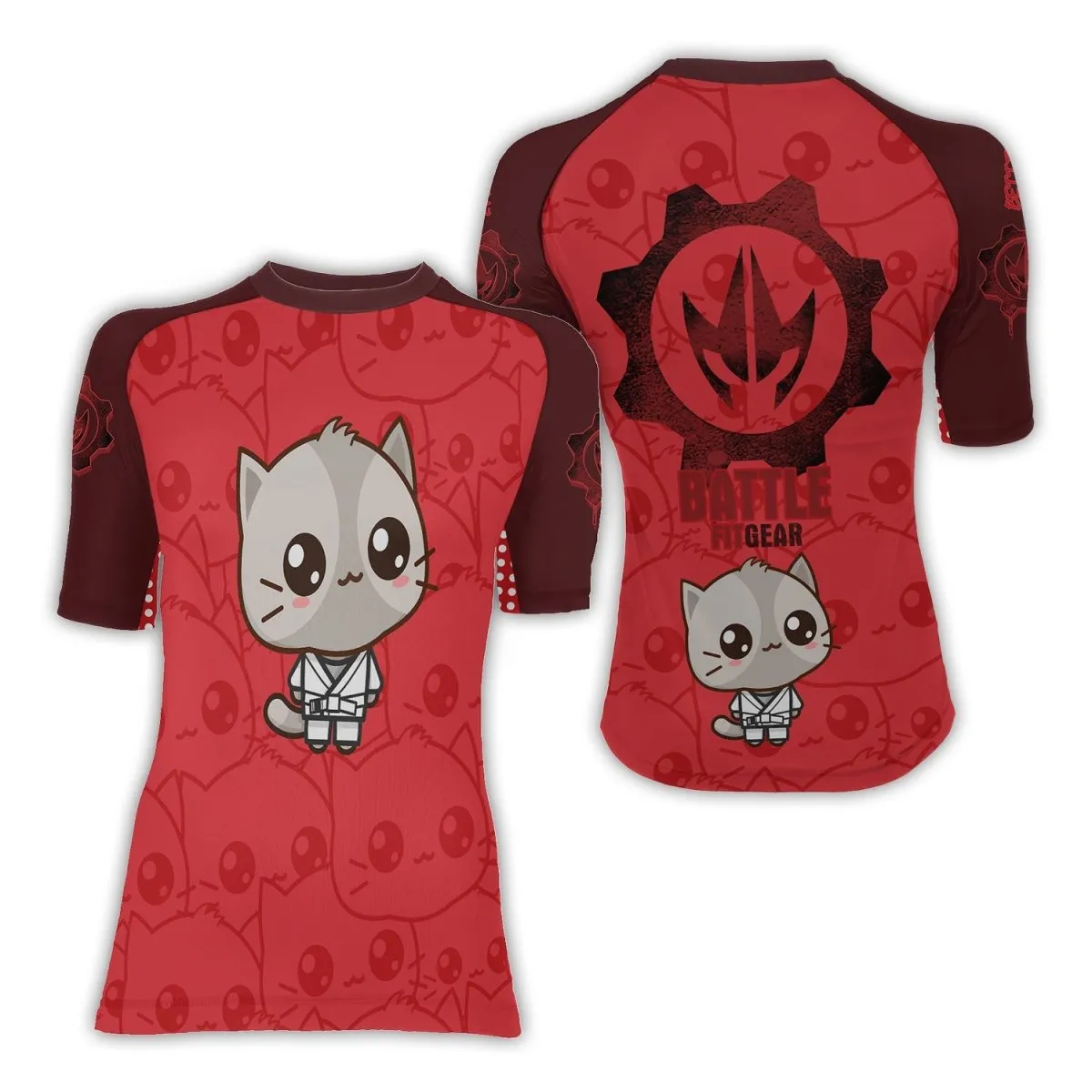 Kimeora Pink Women's Short Sleeve Rash Guard