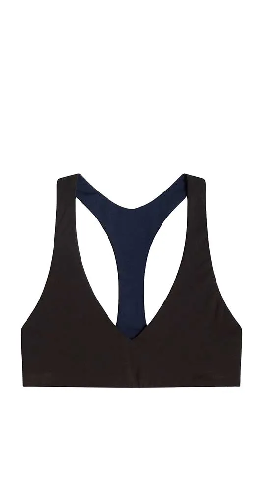 La Jolla Reversible Top: Black/Navy