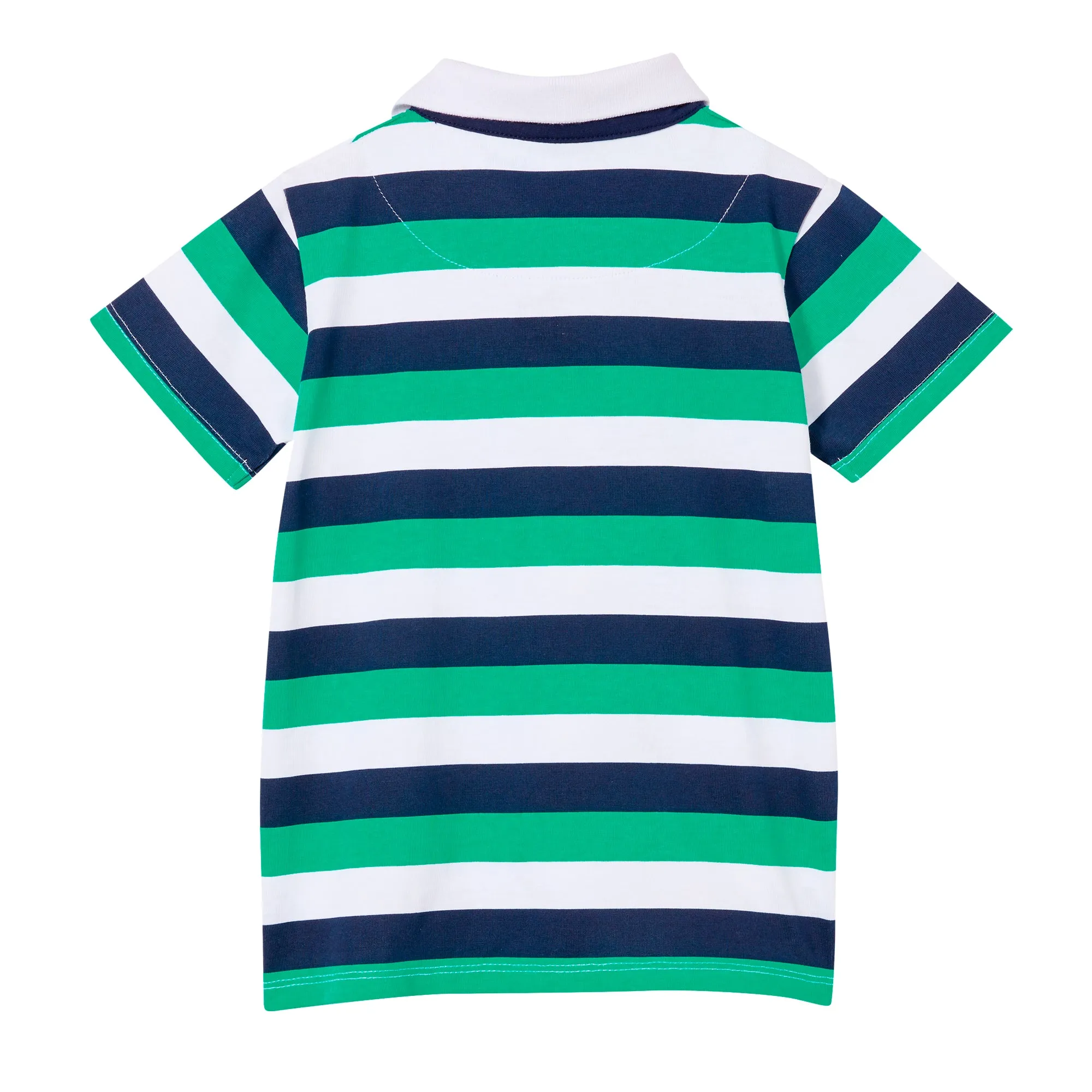 Milky Green Stripe Cotton Summer Rugby - Multi