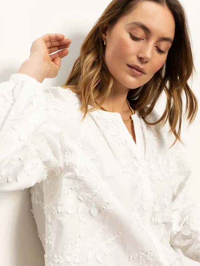 Sunday Bouquet Blouse - White